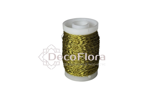 Проволока бульонка 0,3mm 25gr 25м 04-золото (15). 