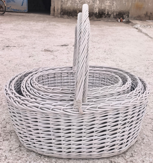 Корзина ивовая из набора 82*33/7 белая